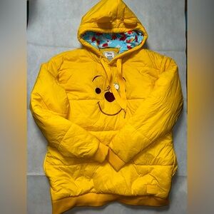 Loungefly puffer pullover with Winnie the Pooh face unisex NWT
